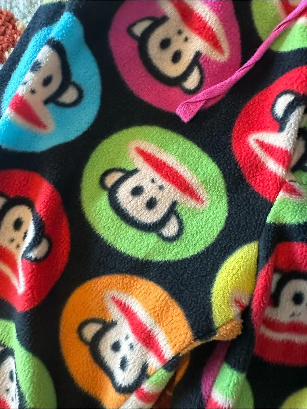 Vintage Paul Frank Kid’s Fleece Colorful Pajama Bottoms in Size medium